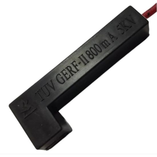 PORTA FUSIVEL MICROONDAS PRETO ALTA TENSÃO TENSAO COM FUSIVEL RETARDO 0,8A 5KV FORMATO L