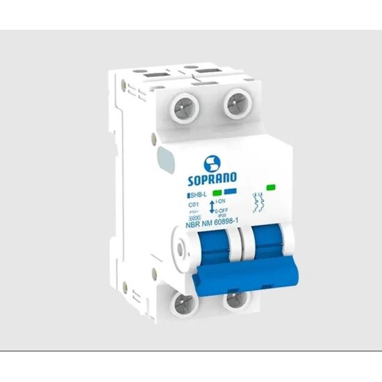 DISJUNTOR BIFASICO DINN 2X32 A SOPRANO SHB2-L32A  DISJUNTOR BIPOLAR