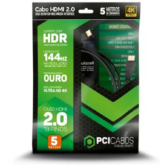 CABO HDMI  5 MTS 2.0 4K 19 PINOS PCI