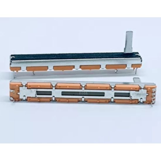 POTENCIOMETRO DESLIZANTE 10KBX2 STEREO 60MM TOTAL  45MM PERCURSO