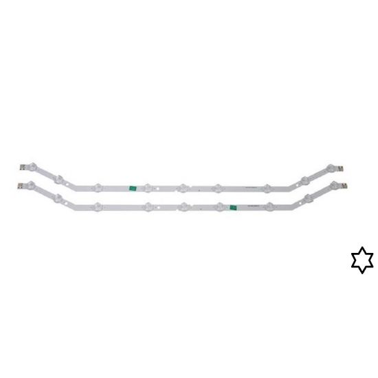 KIT 2 BARRAS LED SAMSUNG UN32FH4203 UN32FH5305G UNF32FH5205 UN32FH4205G UN32H4303G  9 LED CADA BARRA