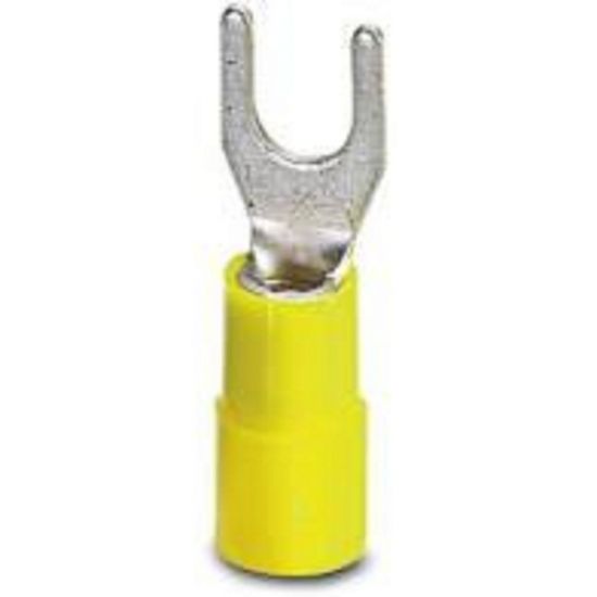 TERMINAL FORQUILHA  1/8 PRE-ISOLADO AMARELO B2,5