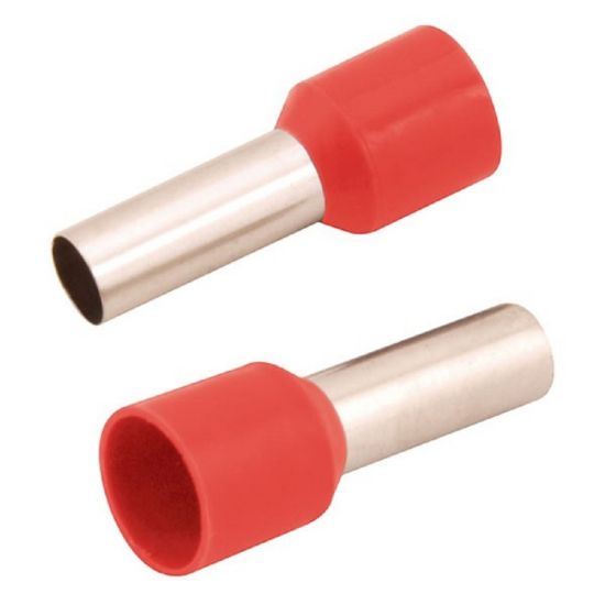TERMINAL TUBULAR SIMPLES VERMELHO 1,0MM