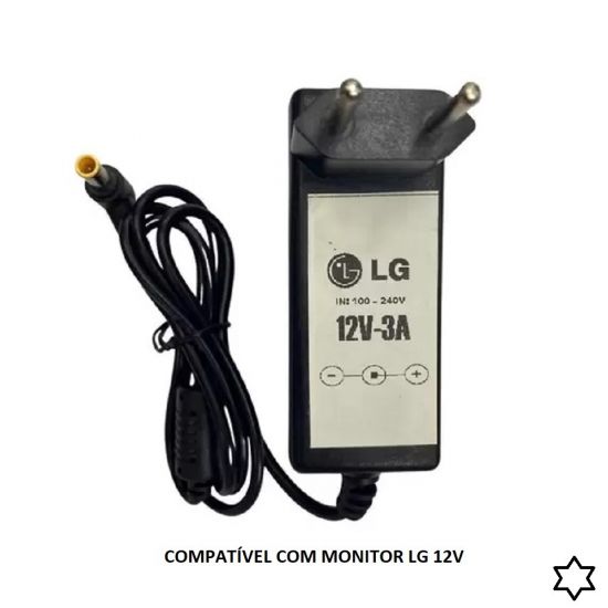 FONTE MONITOR LG / SAMSUNG 12V 3A