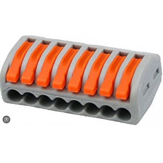 CONECTOR RAPIDO PCT-218 BORNE EMENDA 8 FIOS FLEXIVEIS DE 0,08MM - 4MM