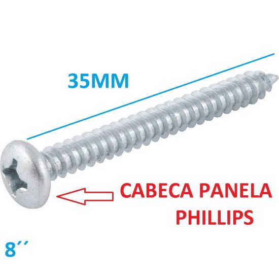 PARAFUSO N08 CABECA PANELA PHILLIPS 4,8 X 45MM