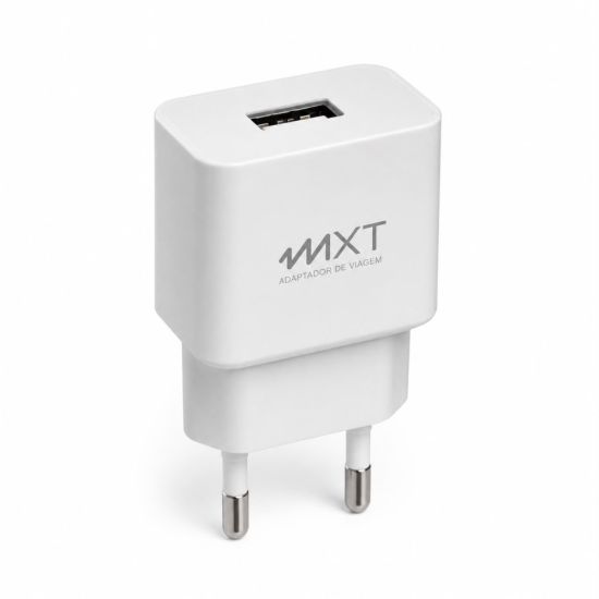 CARREGADOR 5V UNIVERSAL S/CABO 9V 1,67A 5V 2A USB BRANCO ADAPTADOR DE VIAGEM RAPIDO MXT