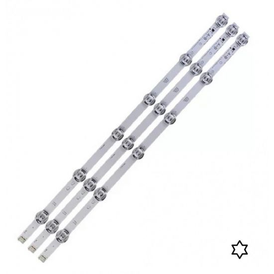 KIT 3 BARRAS LED LG 32LB 32LY 32LF 32LB550 32LB560B 32LB570B 32LB580B 32LB620B 32LB5600 32LF550B 32LF560B 32LF565B