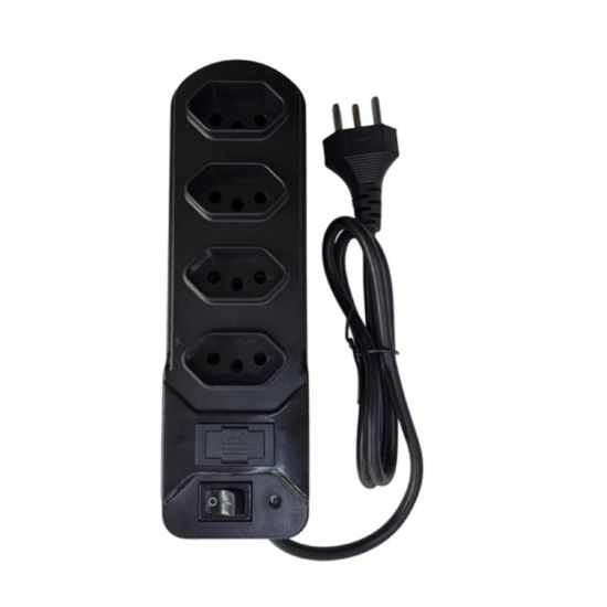 FILTRO LINHA PRETO 4 TOMADAS PADAN FTLPR04