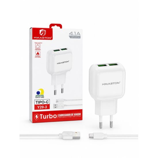 CARREGADOR CELULAR TIPO C 4.1A TURBO HMASTON Y29-3