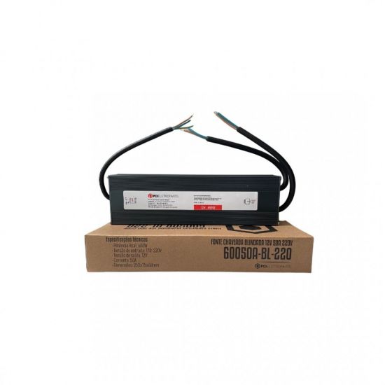 FONTE 12V  30A CHAVEADA BLINDADA 220V