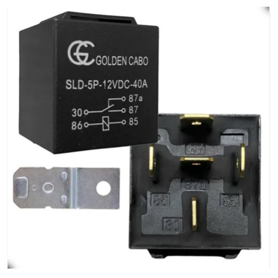 RELE AUXILIAR SLD12VDC-FL-A 12V 30/40A 5 TERMINAIS (Duplicado)