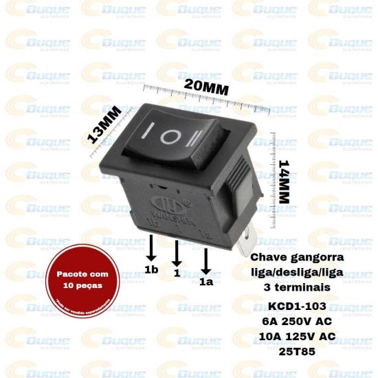 CHAVE GANGORRA L/D/L 3TERMINAIS KCD1-103