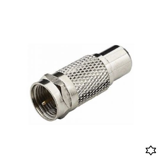CONECTOR F MACHO X RCA FEMEA