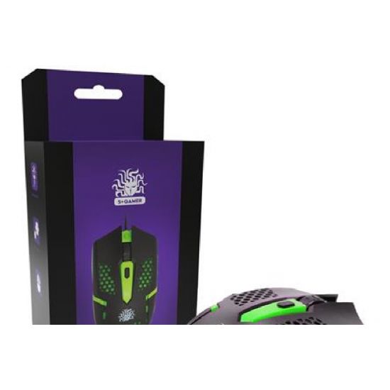 MOUSE 5 GAMER START 2.0 PRETO / VERDE