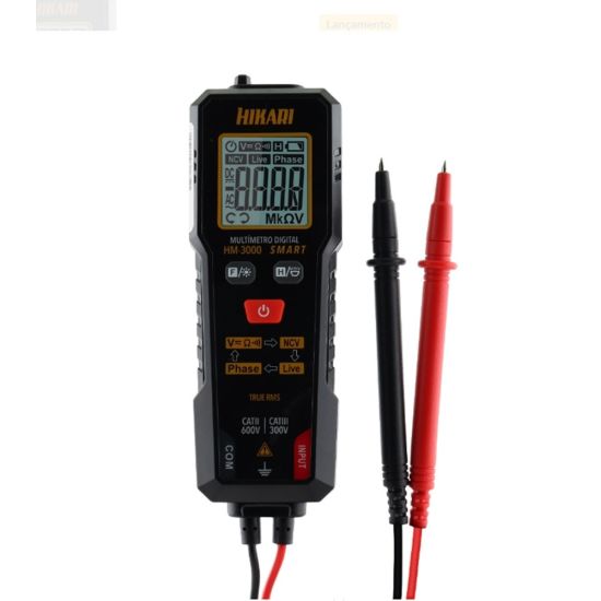 MULTIMETRO DIGITAL SMART HM3000 HIKARI AC TRUE RMS DC RESISTENCIA E CONTINUIDADE