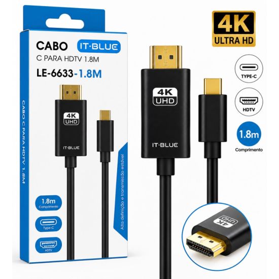CABO TIPO C HDMI 1,80MTS LE-6633