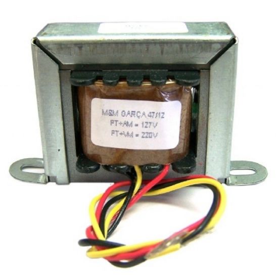TRAFO 12/1 12+12 1A 110/220VCA S/EMBALAGEM