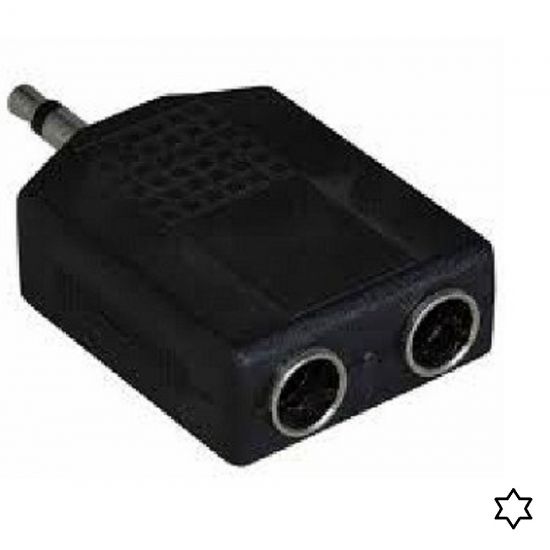 PLUG ADAPTADOR 2 JACK J10 MONO X 1 P2 MONO