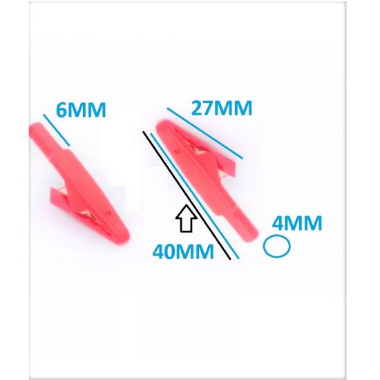 GARRA DE JACARE GJ-0705 VERMELHA MINI FUSIBRAS