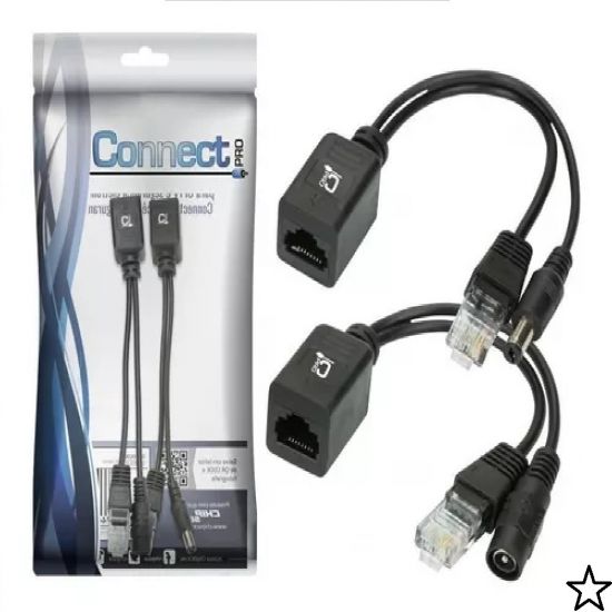 ADAPTADOR POE ETERNET INJETOR + SEPARADOR
