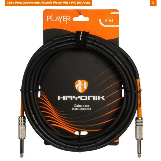 CABO GUITARRA P10 X P10 5 METROS MARRON HAYONIK CABO PARA INSTRUMENTOS MUSICAIS VIOLAO GUITARRA ETC