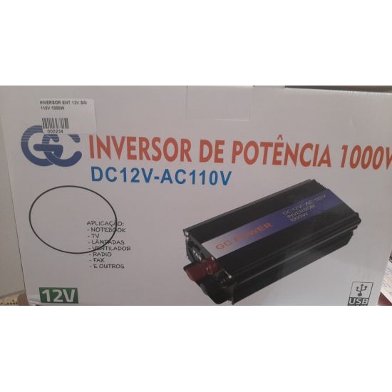 INVERSOR ENTRADA 12V SAIDA 110V 2000W GC