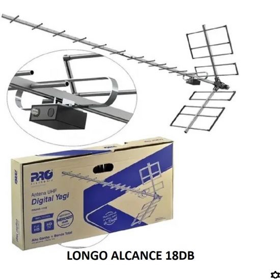 ANTENA EXTERNA YAGI 13 ELEM PROHD1118 PROELETRONIC