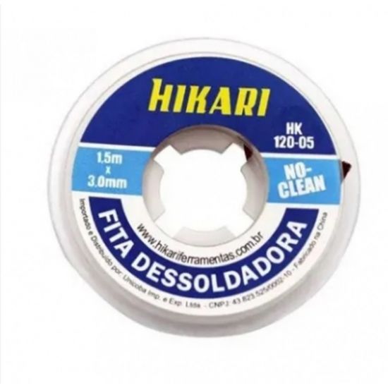 MALHA DESSOLDADORA 3,0MM 1,5MT HIKARI FITA DESSOLDADORA