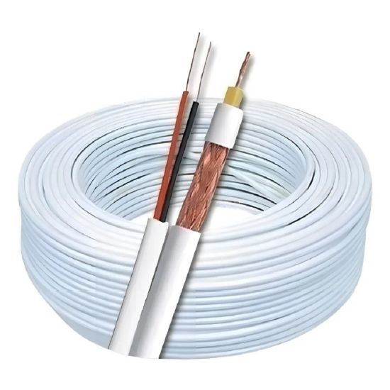FIO COAXIAL BIPOLAR RF75 4MM 85% X100 CONDUTTI P/ CAMERA SEGURANÇA CABO PARA CAMERA COAXIAL + BIPOLAR
