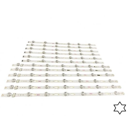 KIT 12 BARRA LED SAMSUNG UN50KU6000G UN50MU6100G