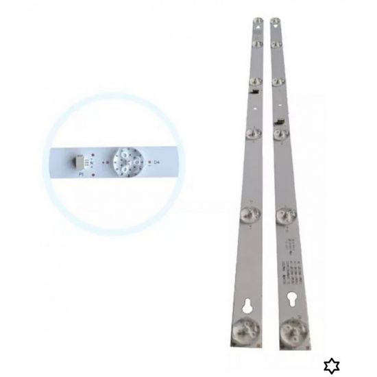 KIT 2 BARRAS LED TCL 32 32L2600 32L  32S  32D L32S4900S L32S2900 L32D2900 32D2900 32L1800 32L2800