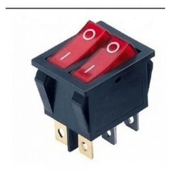 CHAVE GANGORRA KCD3-202N C/ LED TECLA DUPLA VM