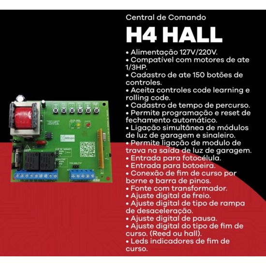 PLACA MOTOR PORTAO HITRON H4 HALL