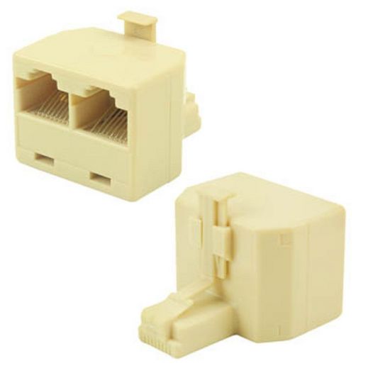 ADAPTADOR MODULAR  2XRJ45 FEMEA X 1 RJ45 MACHO