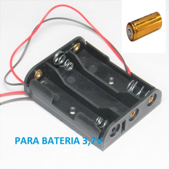 SUPORTE 3 PILHA 3,7V BATERIA 3X18650 PORTA BATERIA 18650
