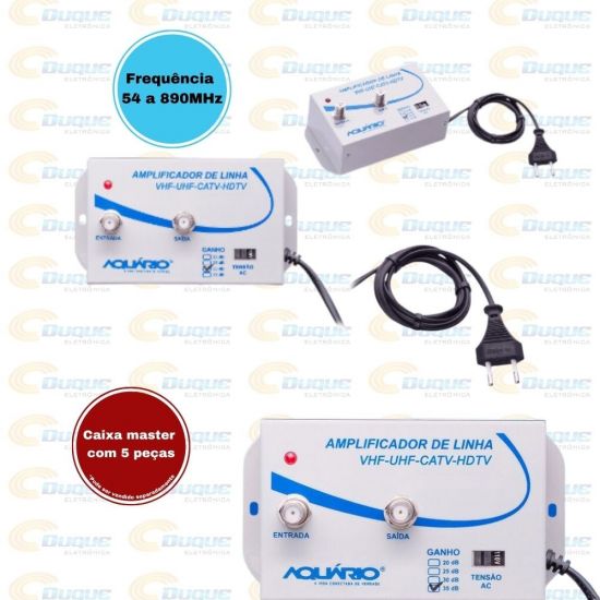 AMPLIFICADOR DE LINHA 35DB AL-35 AQUARIO