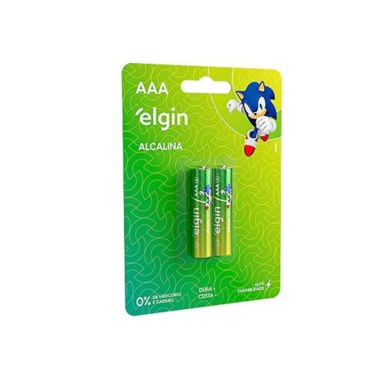 PILHA ALCALINA  AAA ELGIN BLISTER COM 2 PEÇAS PALITO ELGIN ALCALINA embalagem padrão caixa com 10 cartelas ($$$10)