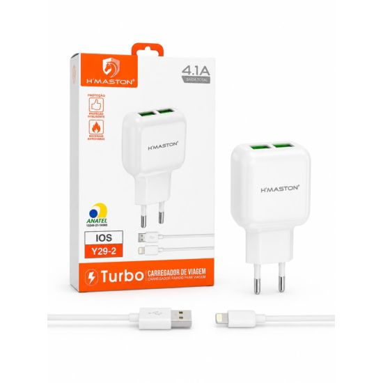 CARREGADOR CELULAR IPHONE 4.1A TURBO HMASTON Y29-2