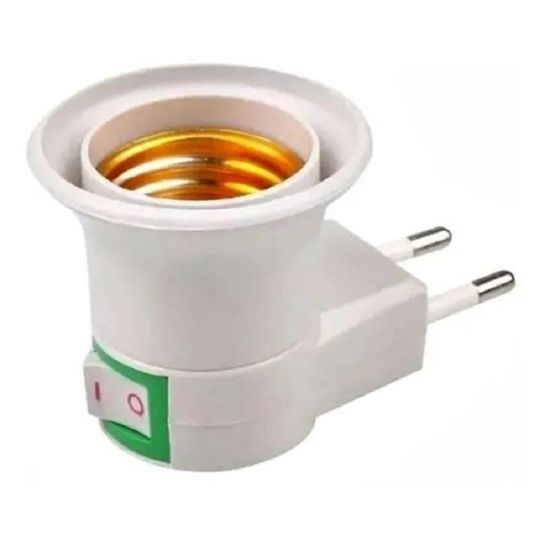 SOQUETE BOCAL E27 2 PINOS 90 GRAUS +INTERRUPTOR