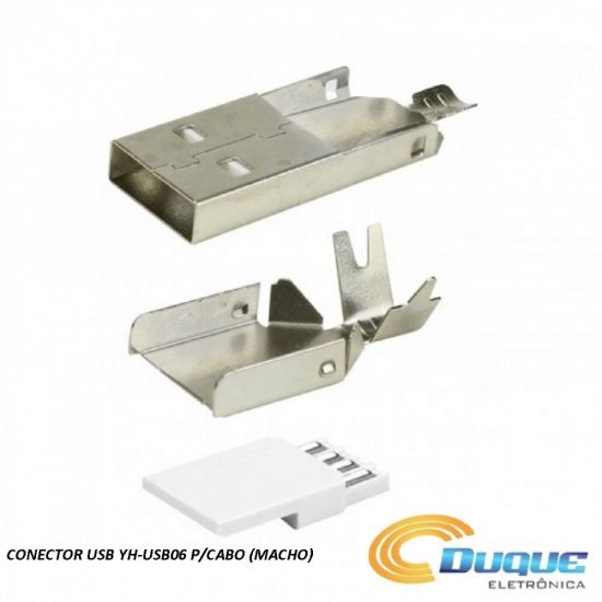 CONECTOR USB YH-USB06 P/CABO (MACHO)