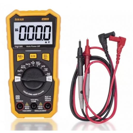 MULTIMETRO DIGITAL HM-1550 TRUE RMS 600V 10A HIKARI