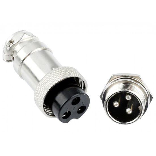 CONECTOR CIRCULAR MIKE 3 VIAS MACHO E FEMEA
