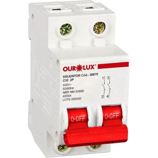 DISJUNTOR DINN 2X32 A OUROLUX