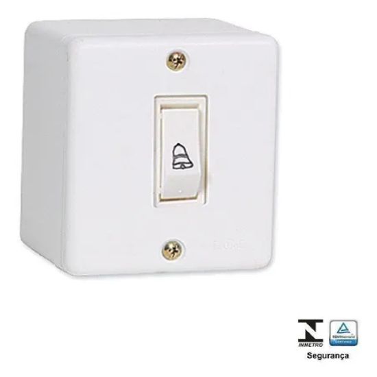 INTERRUPTOR CAMPAINHA 1 TECLA SOBREPOR SISTEMA X