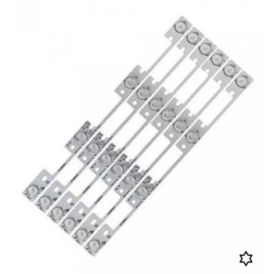 KIT 6 BARRAS LED SEMP/PHILCO 40L2400 / 40L5400 DL3944 DL4045 39L2400