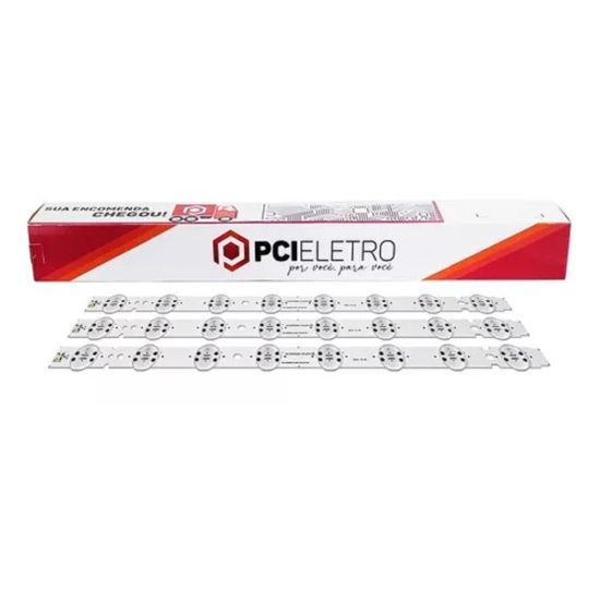 KIT 3 BARRAS LED UN50UK6510 50UK6520PSA VERSAO COM 8 LEDS