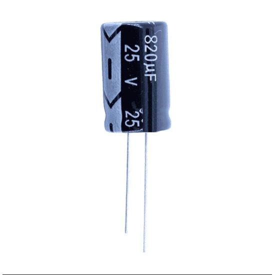 ELETROLITICO   820uF X 25RD 105 GRAUS