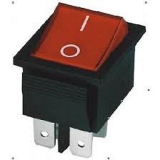 CHAVE GANGORRA KCD4-201N C/ LED 4T VERMELHO