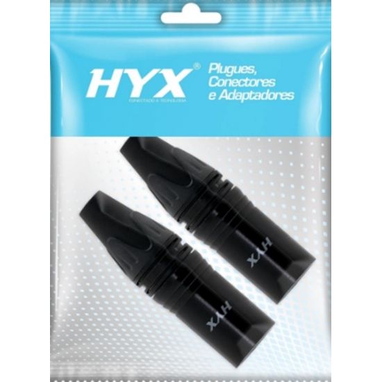 CONECTOR XLR MACHO CANNON HX081M EMBALAGEM COM DUAS PEÇAS